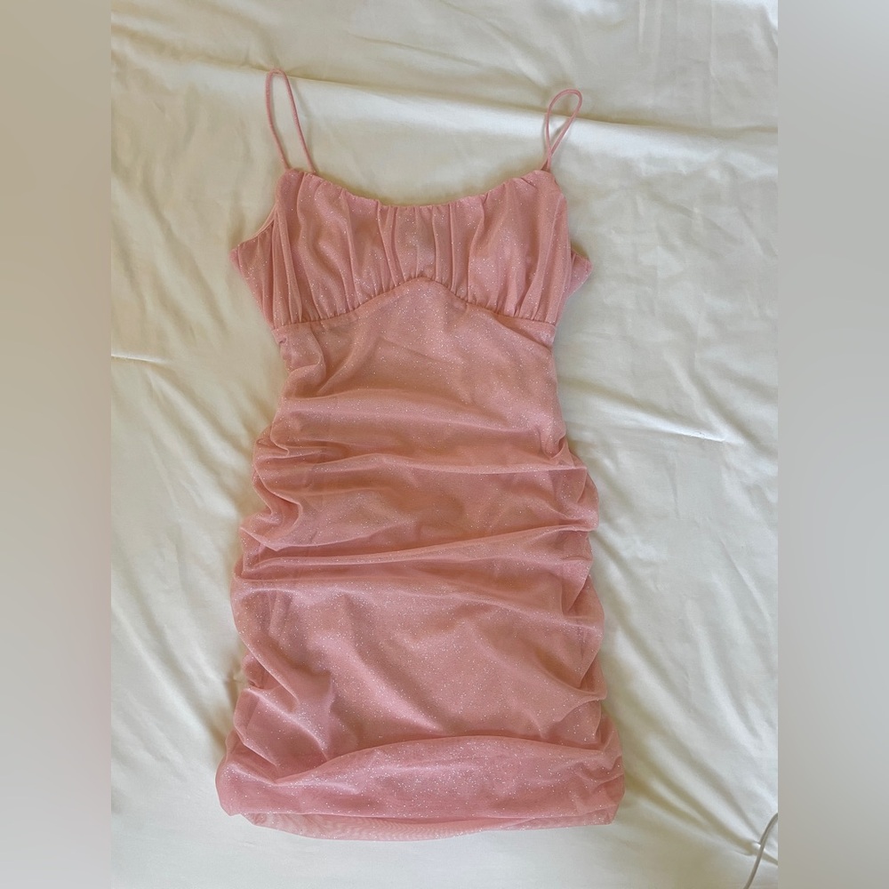 Windsor pink sparkly mini dress - size medium